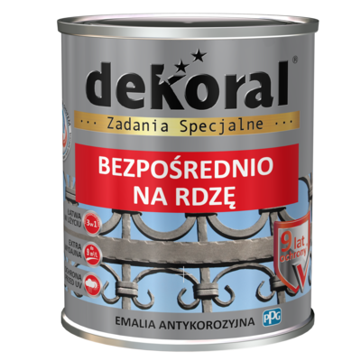 Emalia antykorozyjna Bezpośrednio na rdzę Efekt młotkowy brązowy klasyczny 0,65 l Dekoral