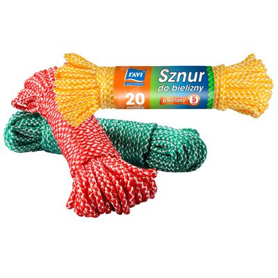 Sznur do bielizny pleciony 5mm, 20m