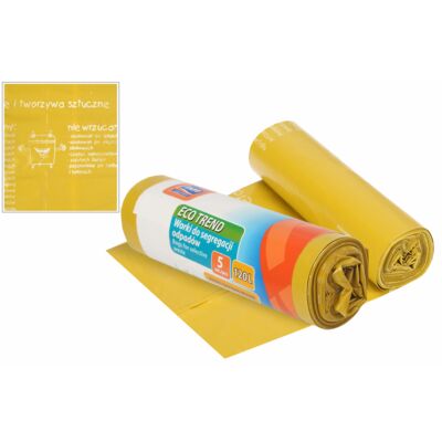 Worki do segregacji 120L, 5 szt. plastik (żółte)