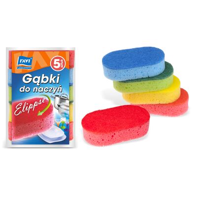 Gąbka do naczyń Elippse 5 sztuk Ravi
