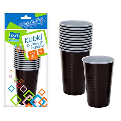 Kubki do ciepłych napojów 200 ml 12 sztuk