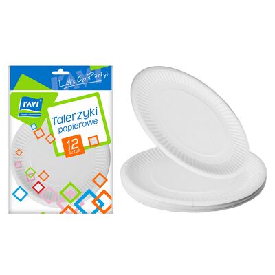 Talerzyki papierowe 12 szt. 18 cm