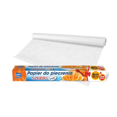 Papier do pieczenia biały 38 cm x 6 m + 2 m gratis Ravi