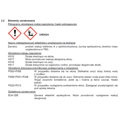 Klej szary na blistrze 14 ml POXIPOL