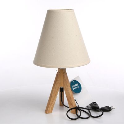 Lampa scandic z podstawą drewnianą 20 x 20 x 35 cm