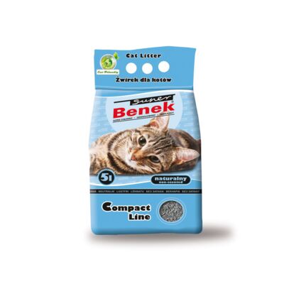 Фото - Іграшка для кішки Super Benek Żwirek dla kota  Compact Naturalny 5 l 