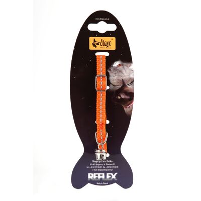 Obroża dla kota ENERGY z odblaskiem 1 x 29 cm pomarańczowa
