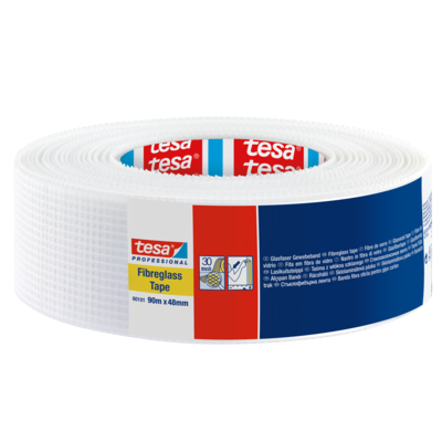 Taśma maskująca Professional do łączenia płyt kartonowo-gipsowych 90m:48mm przezroczysta tesa®