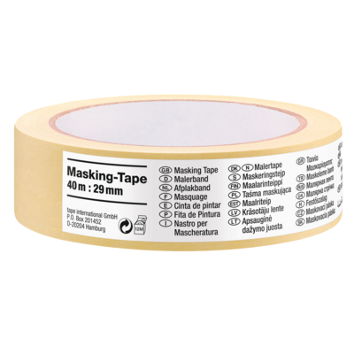Taśma malarska maskująca Standard papierowa 40 m x 30 mm żółta tesa®