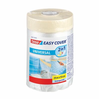 Folia z taśmą malarską Easy Cover UNIVERSAL 25 m x 550 mm tesa®