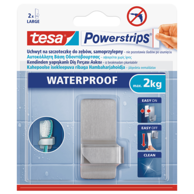 Haczyk samoprzylepny, POWERSTRIPS WATERPROOF, 1 sztuka, tesa