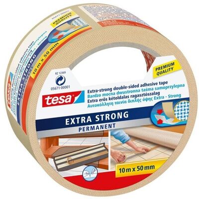 Taśma dwustronna do wykładzin mocna 10 m x 50 mm tesa