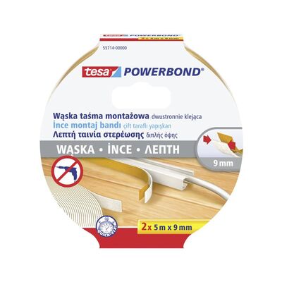 Taśma montażowa wąska do LED 2 x 5 m x 9 mm tesa