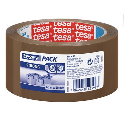 Taśma pakowa MOCNA cichoodwijalna brązowa 66 m x 50 mm tesa