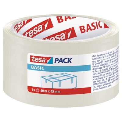 Taśma pakowa BASIC bezbarwna 40 m x 45 mm tesa