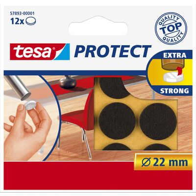 Podkładki filcowe brązowe 22 mm tesa