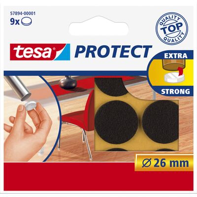 Podkładki filcowe brązowe 26 mm tesa