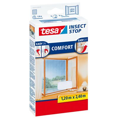 Moskitiera okienna COMFORT biała 1,2 x 2,4 m tesa
