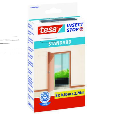 Moskitiera do drzwi STANDARD czarna 2x 0,65 x 2,2 m Tesa