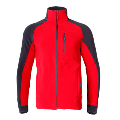 Bluza polarowa czerwono-szara S