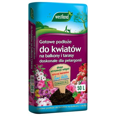 Podłoże do kwiatów na balkony i tarasy z formułą R+ 50 l Westland