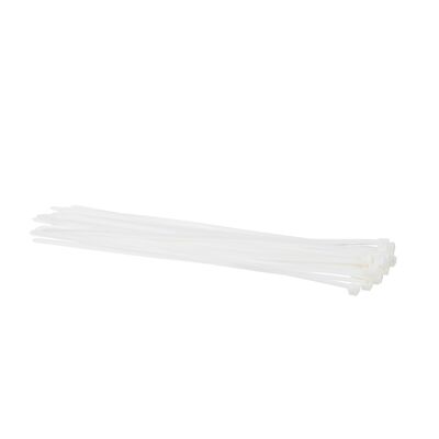 Taśma kablowa biała 290 x 4,8 mm 25 sztuk