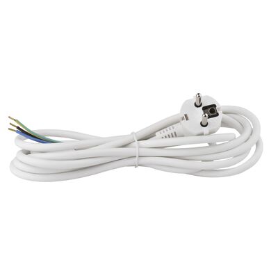 Przewód przyłączeniowy PVC 3 x 1,0 mm 3 m biały