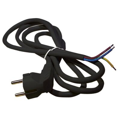 Przewód przyłączeniowy PVC 3 x 1,5 mm 2 m czarny