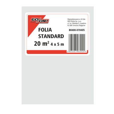 Folia malarska standard 4 x 5 m GO/ON!