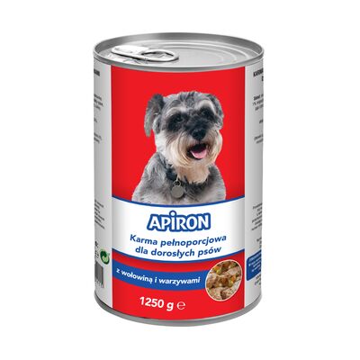 Karma dla psa z wołowiną i warzywami 1250 g Apiron