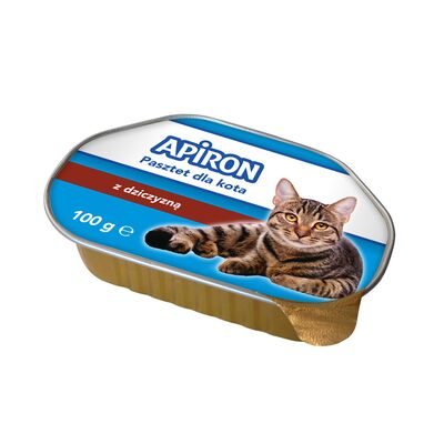 Karma pasztet dla kota z dziczyzną 100 g Apiron