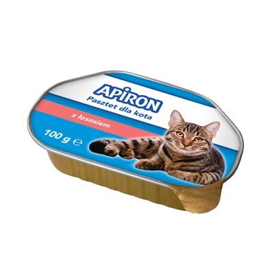 Karma pasztet dla kota z łososiem 100 g Apiron