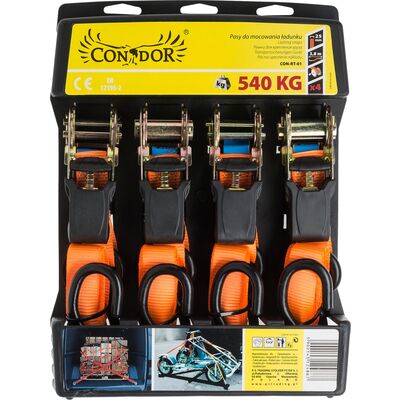 Pas do mocowania ładunku 25 mm L-3,8 m zestaw 4 sztuki Condor