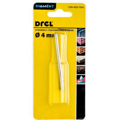 Otwornica z nasypem diamentowym 4 mm Drel