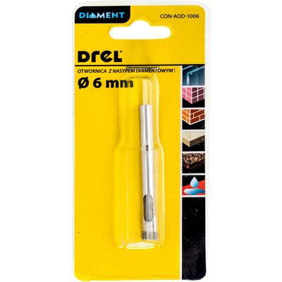 Otwornica z nasypem diamentowym 6 mm Drel