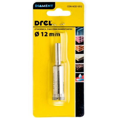 Otwornica z nasypem diamentowym 12 mm Drel