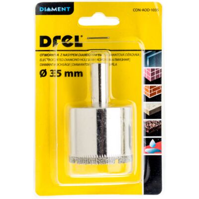 Otwornica z nasypem diamentowym 35 mm Drel