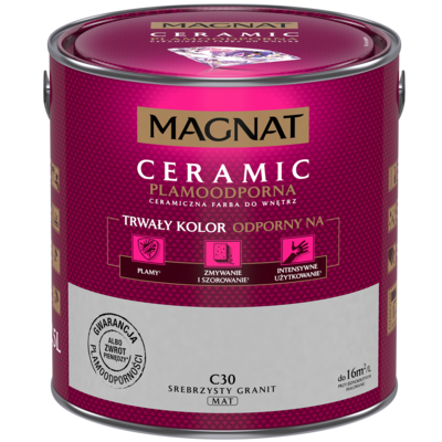 Farba ceramiczna srebrzysty granit C30 2,5 l Magnat