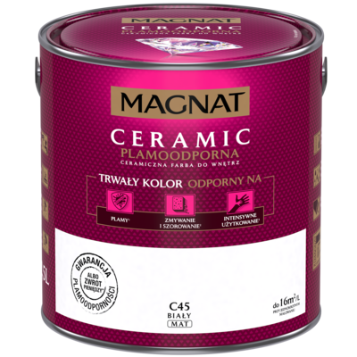 Farba ceramiczna biały C45 2,5 l Magnat