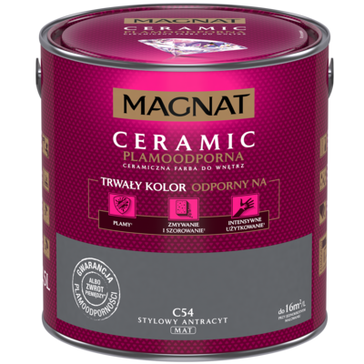 Farba ceramiczna stylowy antracyt C54 2,5 l Magnat