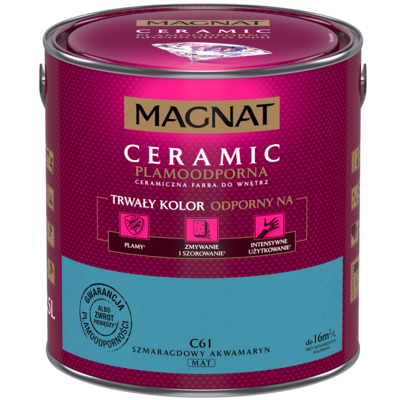Farba ceramiczna szmaragdowy akwamaryn C61 2,5 l Magnat