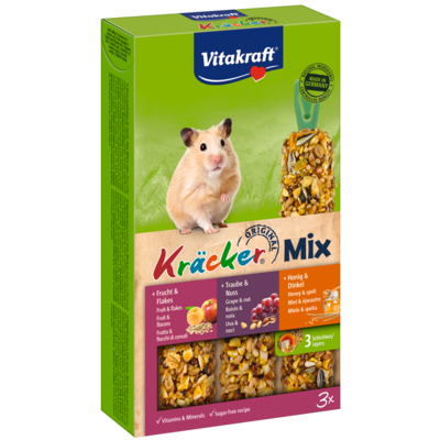 Kolba dla chomika Kracker 3 sztuki miód/orzechy/owoce Vitakraft