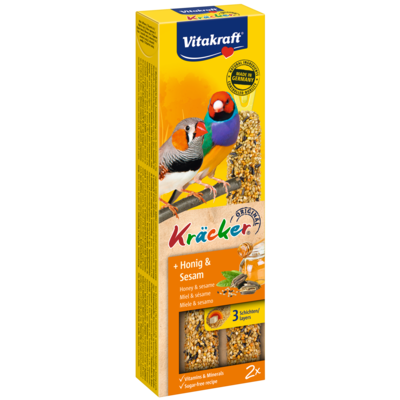 Kolba dla ptaków egzotycznych Kracker 2 sztuki miód/sezam Vitakraft