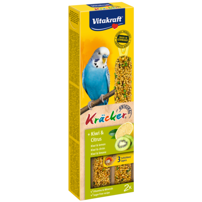 Kolba dla papugi falistej Kracker 2 sztuki kiwi/cytrusy Vitakraft