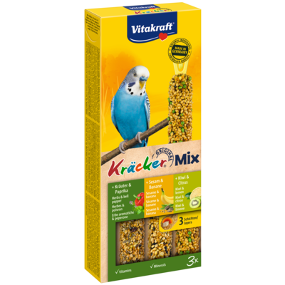 Kolba dla papugi falistej Kracker 3 sztuki kiwi/banan/papryka Vitakraft
