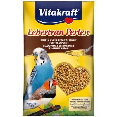 Przysmak funkcjonalny dla papugi falistej Lebertran Perlen 20 g z tranem Vitakraft