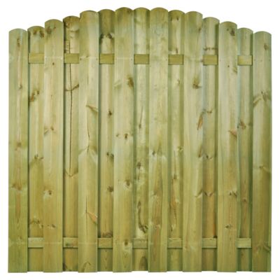 Płot pełny TYTUS 12 z łukiem 180 x 180/160 cm