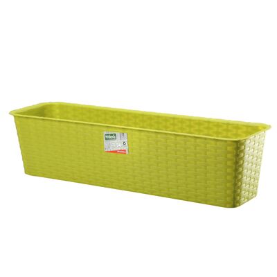 Doniczka balkonowa RATTAN 60 cm zielona