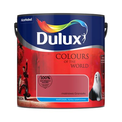 Farba lateksowa Dulux Kolory Świata Malinowa Granada 2,5 l