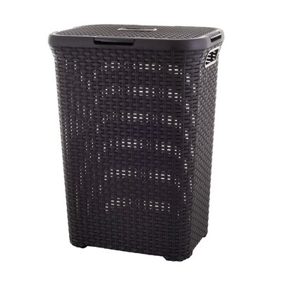 Kosz na bieliznę Style 60 l ciemny brąz